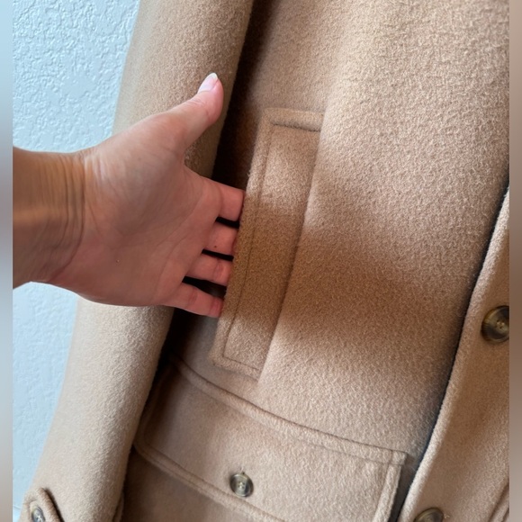 VTG Tibbett Jacket Mens 44 Tan-Brown Wool Blend Heavy Coat Made In England - Picture 5 of 14